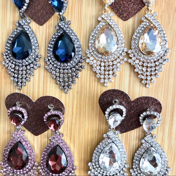 Set of 4 Bridal Earrings - Picture 3 of 5